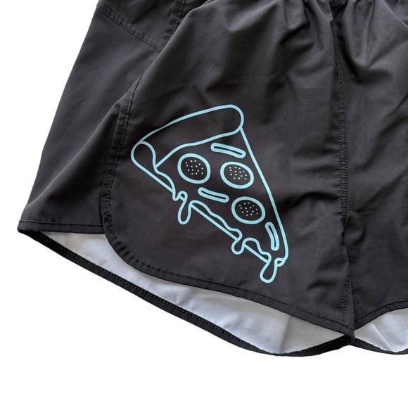 VC Ultimate Shorty Shorts Black Pizza Graphic 3" Inseam Athletic Women's S - Picture 2 of 10